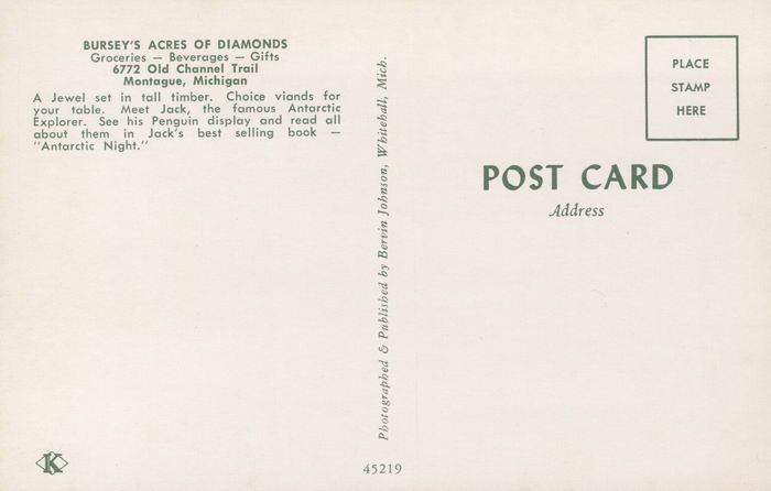 Burseys Acres of Diamonds - Old Postcard Photo